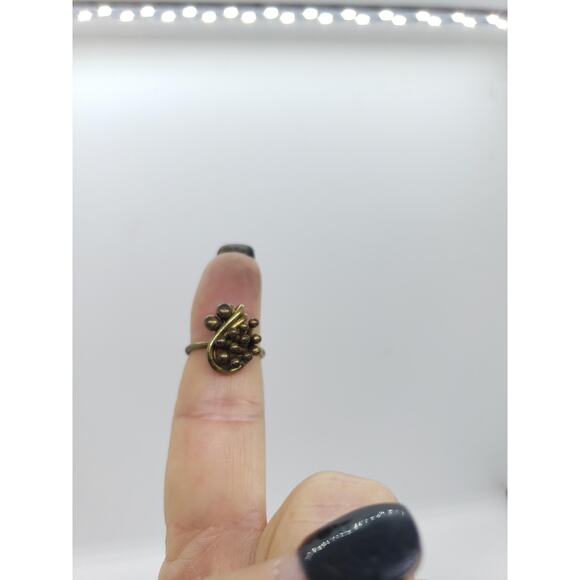 Vintage Ring Mid Century Brutalist Pal Kapenyes Style Mixed Metal sz 5.75 1960s - Picture 9 of 11